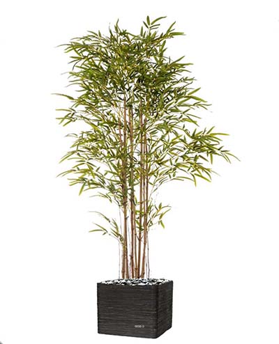 Bambou artificiel en pot 8 cannes moyennes H 180 cm