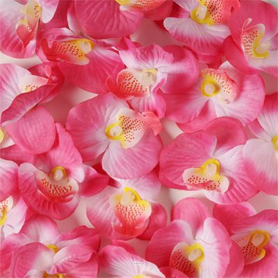 têtes d'orchidees X 20 Rose Tendre en sachet D 6 cm