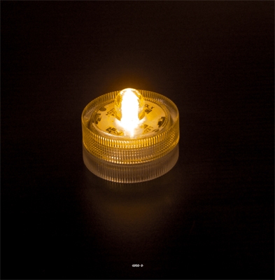 Led X1 couleur submersible telecommandable et reutilisable livre avec 2 piles Ambre
