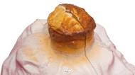 Choux rouge artificiel en lot de 2 en Plastique soufflé H 13x12 cm