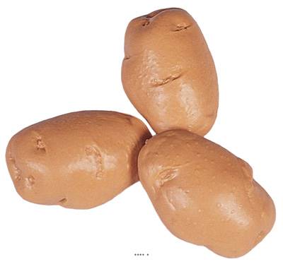 Pomme de terre artificielle Petite X 3 Plastique soufflé L 75x45 mm