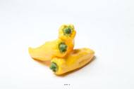 Piment jaune artificiel en lot de 3 en Plastique soufflé L 160x40 mm