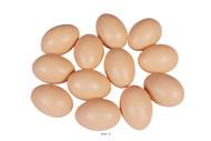 uf de poule brun artificiel X 12 en Plastique souffl H 65x45 mm