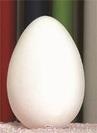 Œuf blanc artificiel en lot de 12 en Plastique soufflé H 170x100 mm