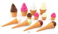 crmes glaces artificielles assorties lot de 12 en Plastique souffl