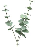 Eucalyptus artificiel en branche, 3 ramures, H 60 cm - BEST