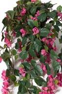 Bougainvillier artificiel en fleurs retombant, en pot, L 50 cm