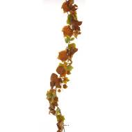 Guirlande de vigne artificielle L 195 cm en tissu enduit automnal
