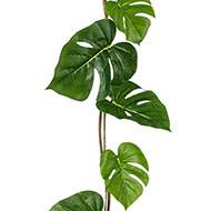 Guirlande de feuilles de philodendron artificielles L 185 cm