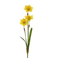 Jonquilles artificielles en tige 3 ttes H 58 cm Jaune