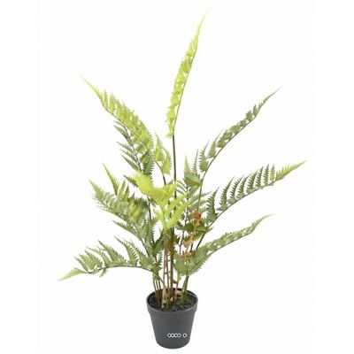 Magnifique fougère des bois artificielle H 65 cm verte en pot 