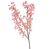 Branche de fleurs artificielles d'amandier H 90 cm pour exterieur rose