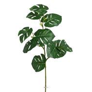 Branche de philodendron artificielles H 70 cm 10 feuilles D 22 cm