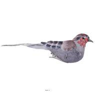 Joli oiseau artificiel avec pince, H 5 cm, L 4 cm, l 16 cm