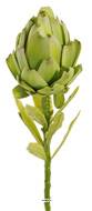Artichaut artificiel sur tige H 38 cm Fruit D 8 cm en tissu
