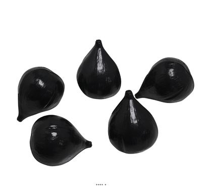 Figue de luxe artificielle X 5 en Plastique soufflé noir D 47x60 mm