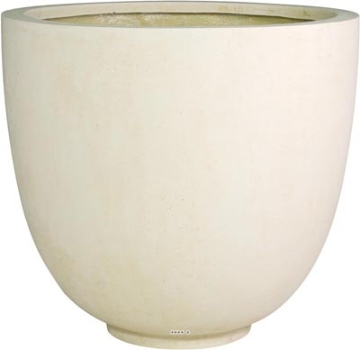 Bac en Polystone Landi Ext. Egg D 80 x H 70 cm crème