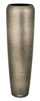 Bac résine synthétique et feuille d'argent Ø 34 cm H 117 cm Int. colonne métal bronze