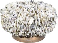 Dcoration vritables coquilles d'huitres sur fibres de verre  50 cm H 30 cm Int. rond blanc