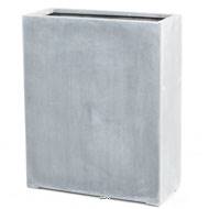 Jardinière haute en fibre de verre H 72 cm Gris ciment