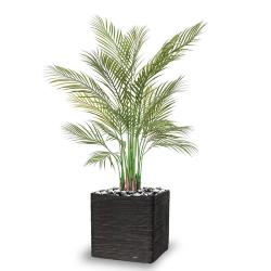 Palmier Areca artificiel multi troncs feuillage plastique H 125 cm