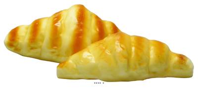 Croissant artificiel en lot de 2 en mousse PU  L 160x90 mm