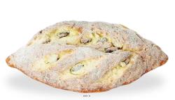 Pain aux noix et raisin artificiel aliment factice décoration L 22 cm