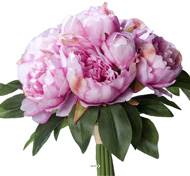 Bouquet de Pivoines artificielles Lavande 7 têtes Diametre 35 cm