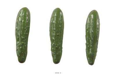 Concombre vert artificiel en lot de 3 en Plastique soufflé L 180x50 mm