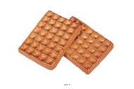 Gaufre artificielle en lot de 2 en Plastique soufflé L 120x90 mm