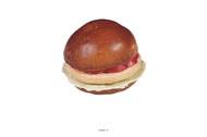 Hamburger artificiel en Plastique souffl L 110x75 mm