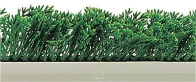 Separateur barrette Feuillage plastique Cypres vert H 9,50 cm L 75 cm socle blanc H 5,5 cm