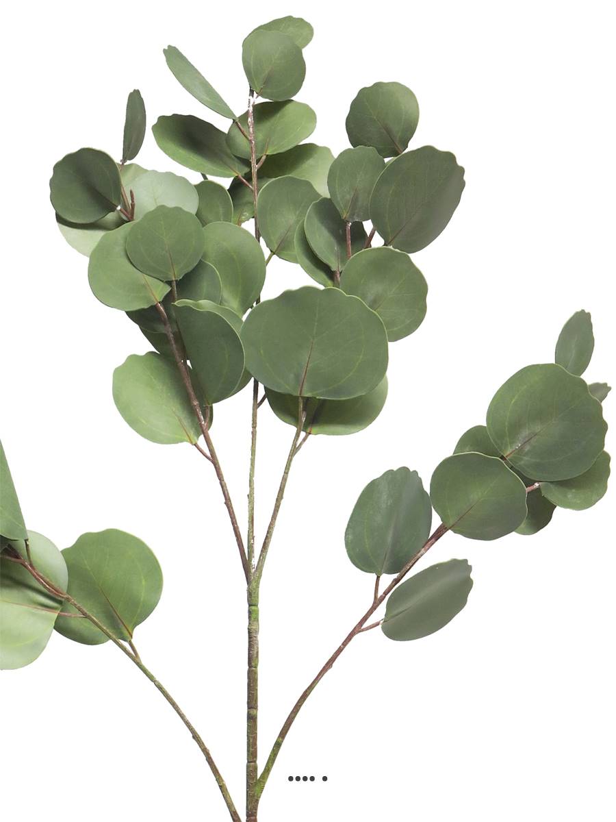 Branche d’Eucalyptus artificielle, 3 ramures, H 88 cm | Artificielles.com