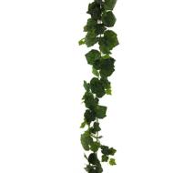 Guirlande de vigne artificielle L 195 cm 120 feuilles en tissu enduit vert 