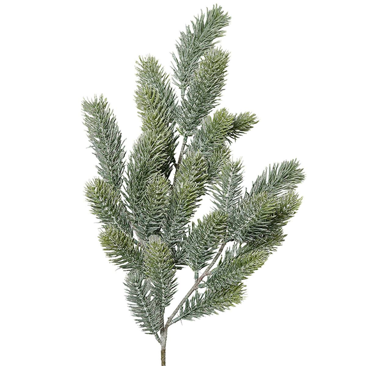 artificielles Branche de sapin de noel artificiel H 64 cm D 30 cm feuillage blanc vert