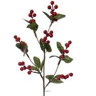 Branche de baies rouges artificielles H 64 cm, superbe