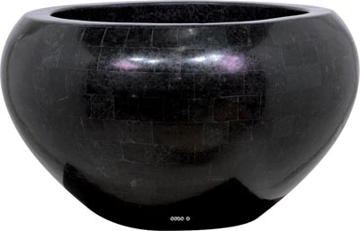 Bac Fibre de verre Mosaic Int. Bol D 50 x H 28 cm Noir