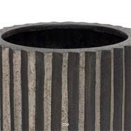 Bac en Polystone Strips Ext. Colonne ronde D 45 x H 75 cm Noir