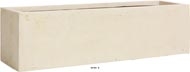 Bac en Polystone Flower Ext. Balconniere L 65x 18 x H 18 cm Creme