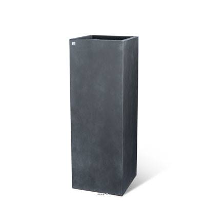 Bac fibres de verre et composite 35 x 35 cm H 100 cm Ext. IF carré haut gris anthracite