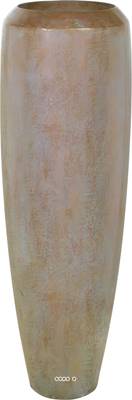 Bac & particules métal Ø31cm H100cm Ext colonne vert-gris brut
