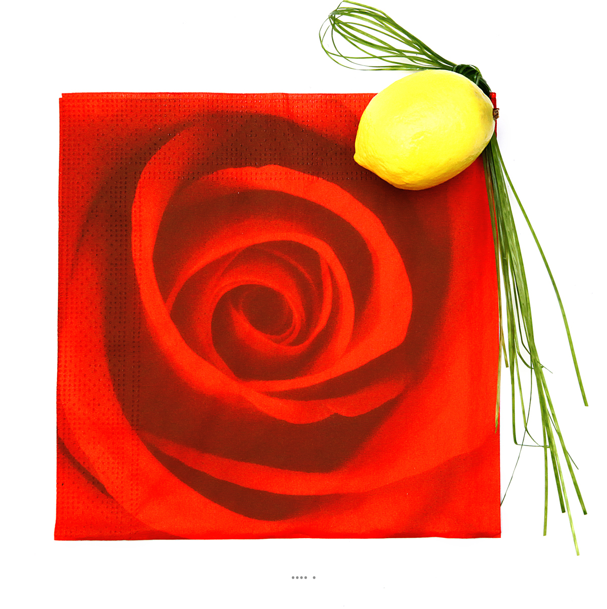 Serviettes de table fleur Rose x20 Rouge en papier 3 plis