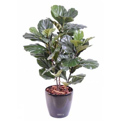 Ficus Lyrata factice troncs PE en pot très chic et original H90cm Vert