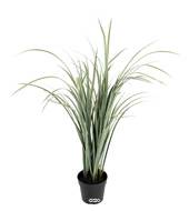 Herbe large artificielle Citronnelle en pot H 90 cm D 50 cm anti UV Vert