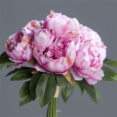 Bouquet de Pivoines artificielles Lavande 7 têtes Diametre 35 cm