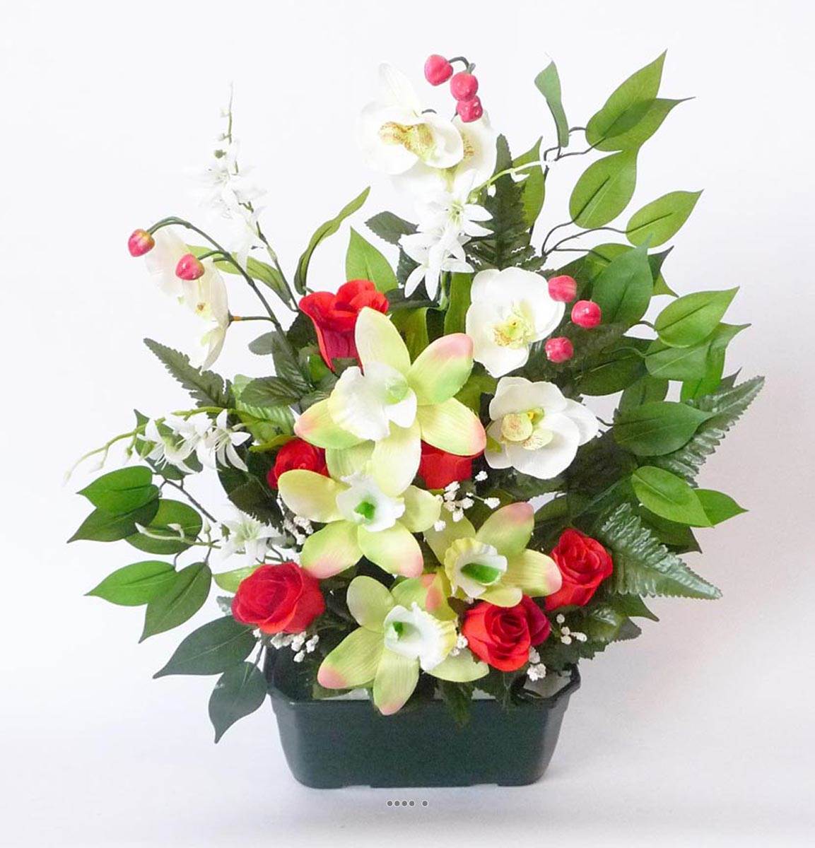 jardinière fleurs artificielles extérieur - plantes artificielles pour l'extérieur