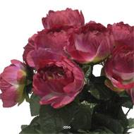 Pot Cone pour le cimetière de fleurs artificielles de Pivoines Rose fushia pour la Toussaint
