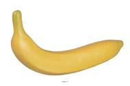 Banane artificielle en plastique L 18 cm, D 4cm, 18g