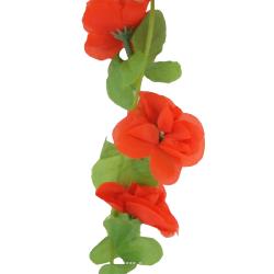 Guirlande de 45 Minis Roses artificielles Tissu L 215 cm Rouge