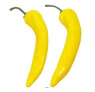 Piment artificiel X2 Jaune légume L 18 cm D 3 cm